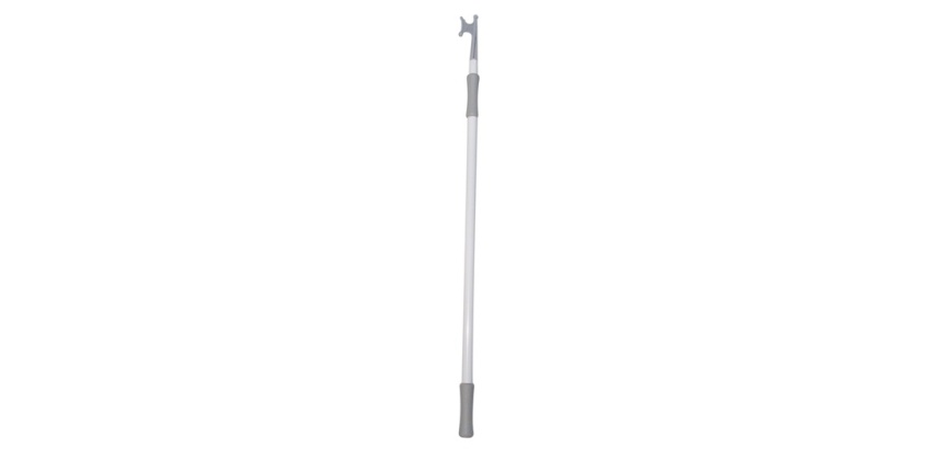 Gaffe télescopique ajustable - Crochet plastique - Aluminium anodisé