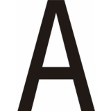 Adhésif - Lettres adhésives en vinyle noir A - à - Z - Lot de 10 Lettre R Hauteur: 75 mm