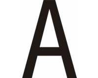 Lettres adhésives en vinyle noir A - à - Z - Lot de 10