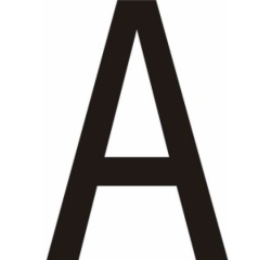 Lettres adhésives en vinyle noir A - à - Z - Lot de 10