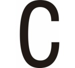 Lettres adhésives en vinyle noir A - à - Z - Lot de 10