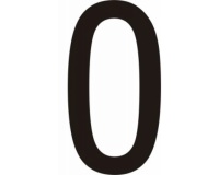 Chiffres adhésifs - Vinyle Noir - 0 à 9, 50-75mm - 10 unités