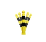 Potelet - Flexible mémoire de forme renforcée - Jaune et noir 1130 mm