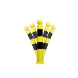 Potelet - Flexible mémoire de forme renforcée - Jaune et noir 1000 mm