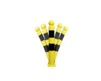 Potelet - Flexible mémoire de forme renforcée - Jaune et noir 1130 mm