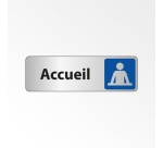 Plaque Accueil Aluminium Brossé