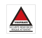 Panneau d'information - Sécurité Vigipirate renforcée - 130x130mm