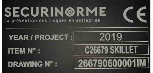 Plaques de firme - Gravure laser - Surface mate - 100 ex Aluminium brossé 3 mm Fixation: Percée