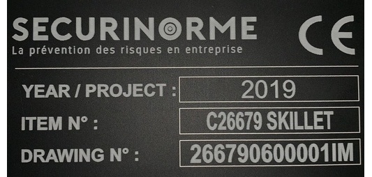 Plaques de firme - Gravure laser - Surface mate - 100 ex Formalu Fixation: Adhésive