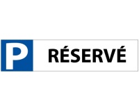 Panneau - "P RÉSERVÉ" pour Butée de Parking - 350 x 85 mm - PVC