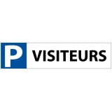 Panneau parking réservé visiteurs - 85 x 350 mm - PVC