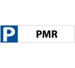 Plaque de signalisation - PMR butée parking - 85 x 350 mm - PVC
