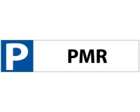 Plaque de signalisation - PMR butée parking - 85 x 350 mm - PVC