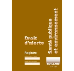 Registre - Consignation Alertes Santé et Environnement - A4