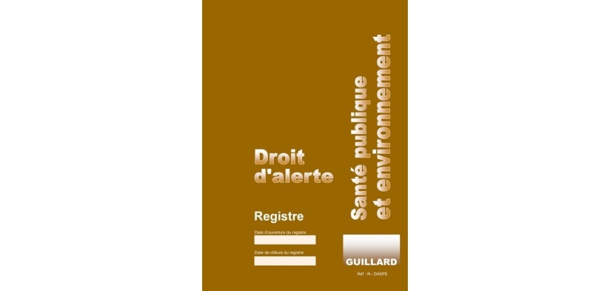 Registre - Consignation Alertes Santé et Environnement - A4