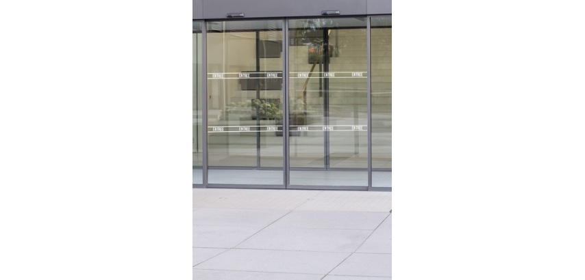 Vitrophanie - Bandes Signalisation pour entrée - 10cm x 1m