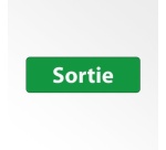 Panneau Sortie adhésif – PVC 150 x 47 mm Blanc