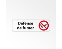 Signalétique d'interdiction - Défense de fumer - P002 - ISO 7010 150 x 47 mm Argent