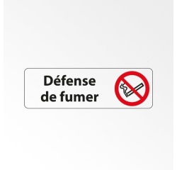 Signalétique d'interdiction - Défense de fumer - P002 - ISO 7010 150 x 47 mm Blanc