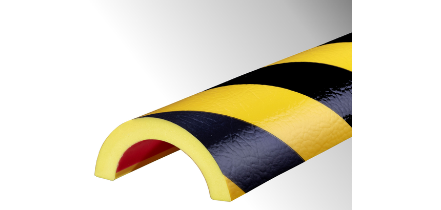 Butoir de protection – Mousse PU jaune/noir – Ultra souple 1 m