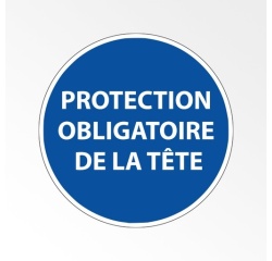 Panneau Obligatoire - EPI- Obligation port casque de sécurité