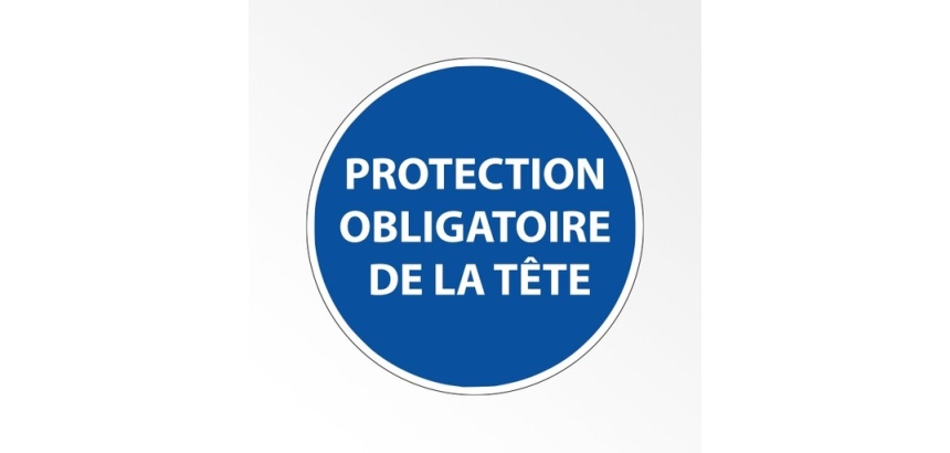Panneau Obligatoire - EPI- Obligation port casque de sécurité