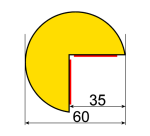 Butoir d'angle flexible - L 1 M - Mousse polyuréthane