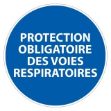 Panneau EPI - Protection des voies respiratoires obligatoire PVC 2 mm 400 mm