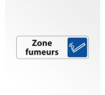 Panneau Information - Zone fumeurs avec Pictogramme Cigarette