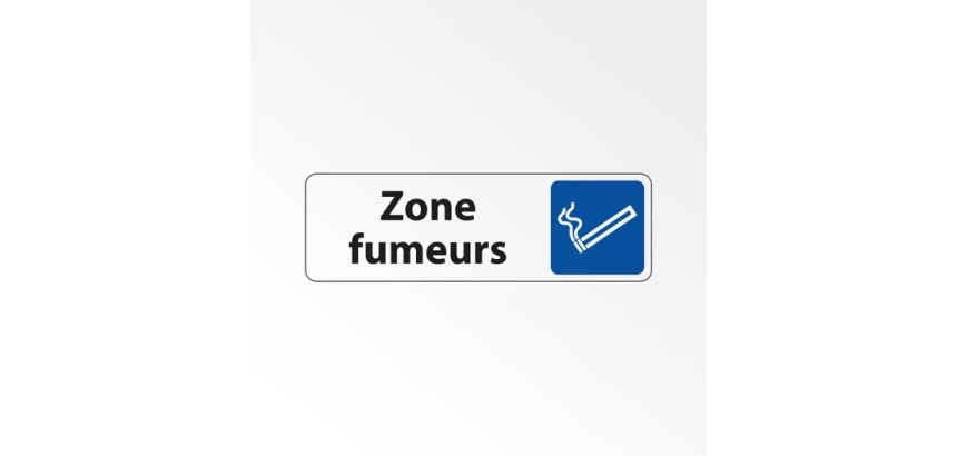 Panneau Information - Zone fumeurs avec Pictogramme Cigarette