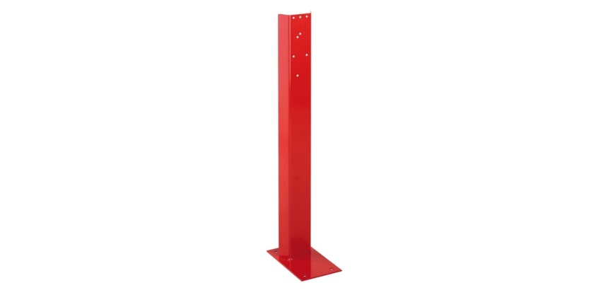 Support pour Extincteur au sol - Intérieur - Acier 30/10 - Rouge