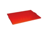 Bac de stockage pour incendie avec couvercle - 108 L - Acier - Rouge