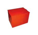 Bac de stockage pour incendie avec couvercle - 108 L - Acier - Rouge