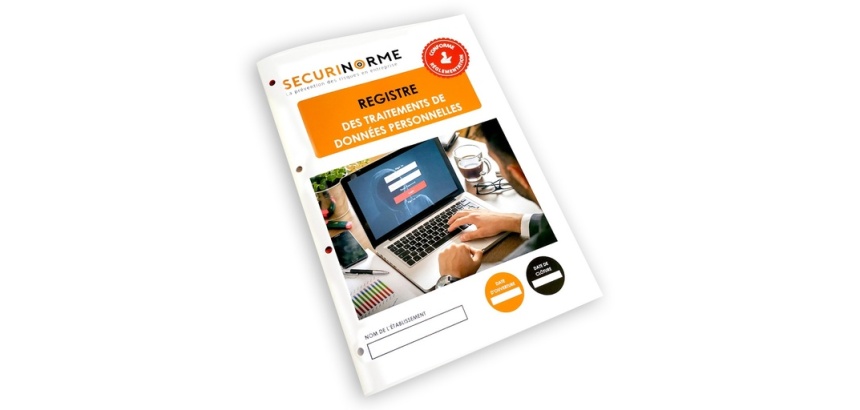 Registre de sécurité obligatoire "Traitements des données" - A4