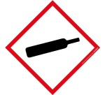 Lot d'étiquettes GHS04 - Gaz sous pression - 100 x 100 mm - Vinyle