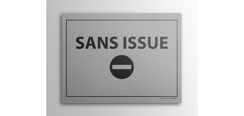 Plaque - Interdiction Gravée Sans Issue - 10 x 14 cm - Gravoply® Inox