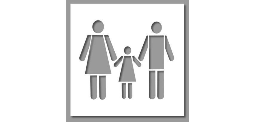 Pochoir pour marquage au sol - Pictogramme Famille - PVC Souple