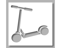 Pochoir pour marquage au sol - Pictogramme Trottinette - PVC Souple