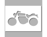 Pochoir pour marquage au sol - Pictogramme Moto - PVC Souple 1200 x 600 mm