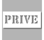Pochoir pour marquage au sol - Texte "Privé" - PVC souple