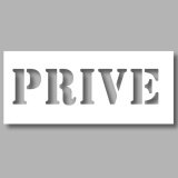 Pochoir pour marquage au sol - Texte "Privé" - PVC souple