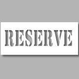 Pochoir pour marquage au sol - Texte "RESERVE" - PVC Souple