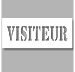 Pochoir pour marquage au sol - Texte VISITEUR - PVC Souple