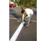 Pochoir pour marquage au sol spécial lignes droites - PVC souple