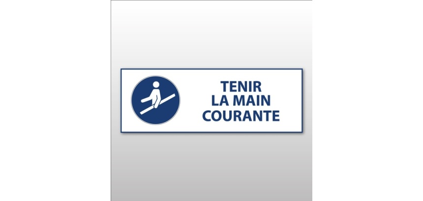 Panneau d'Obligation ISO 7010 - Tenir la main courante - M012