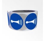 Rouleau de Pictos d'Obligation - Utiliser le Klaxon - M029 25 mm