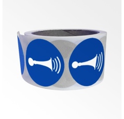 Rouleau de Pictos d'Obligation - Utiliser le Klaxon - M029 25 mm