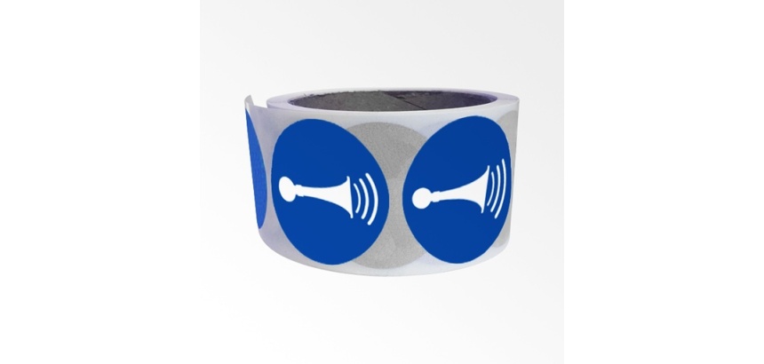 Rouleau de Pictos d'Obligation - Utiliser le Klaxon - M029 25 mm