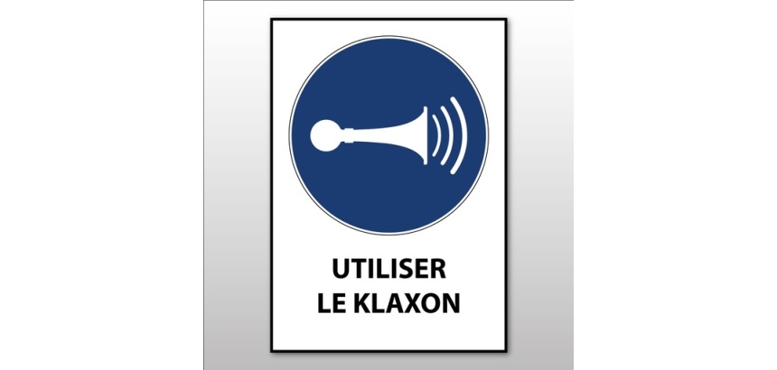 Panneau EPI - Obligation d'utiliser le Klaxon - M029 - ISO 7010