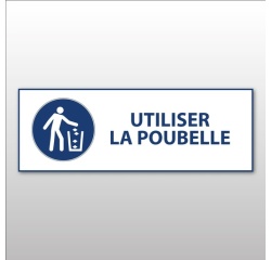 Panneau d'Obligation ISO 7010 - Utiliser la poubelle - M030 297 x 105 mm Vinyle Souple Autocollant